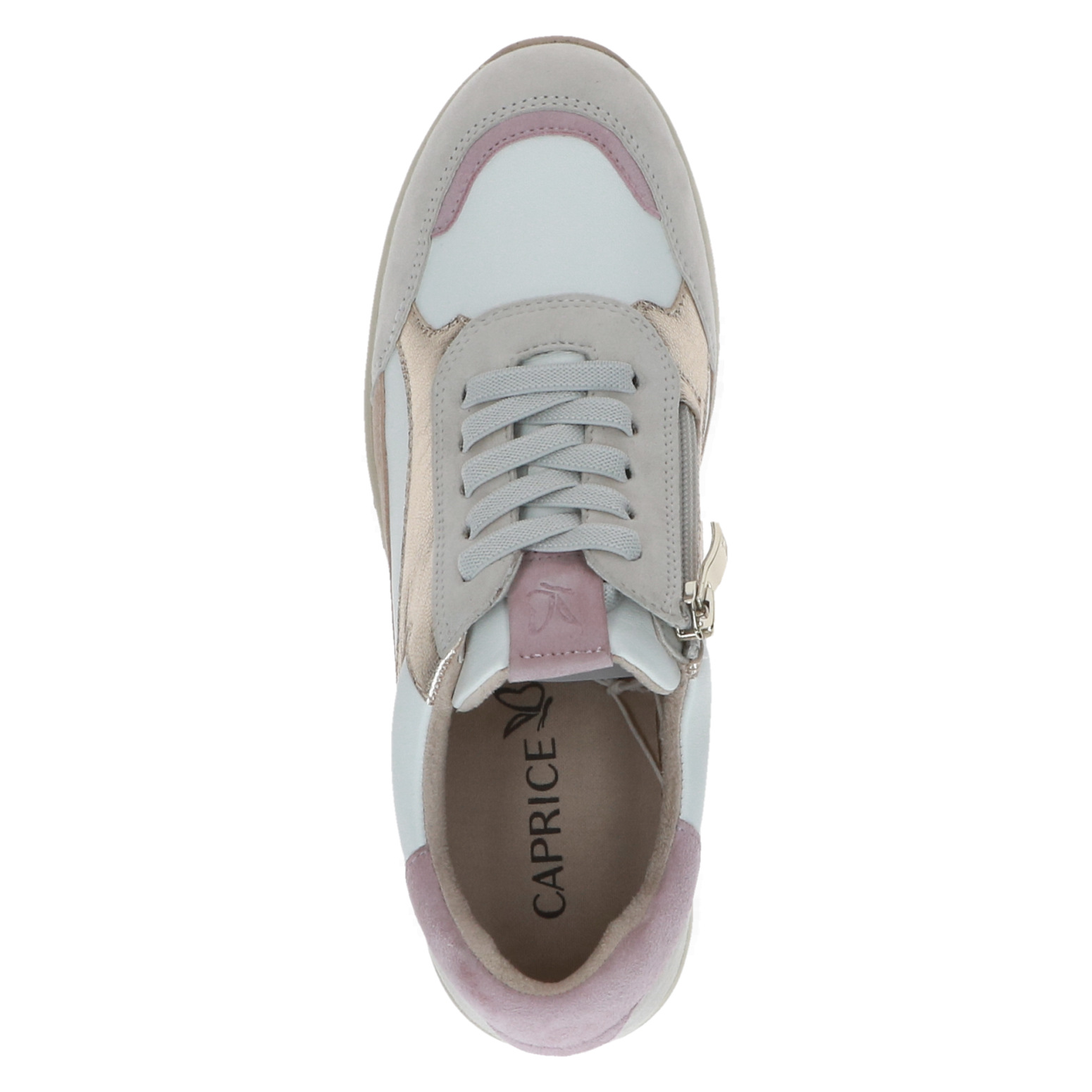 CAPRICE 9-23701-46-137 SNEAKERS BIAŁO- RÓŻ ZLOTY • Rozm. D.: 39