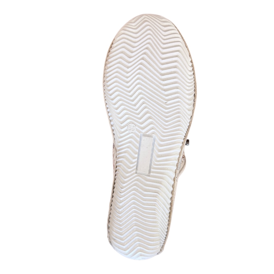 SOKOLSKI BOT 210FL PÓŁBUTY AŻUROWE  BEŻOWE • Rozm. D.: 38