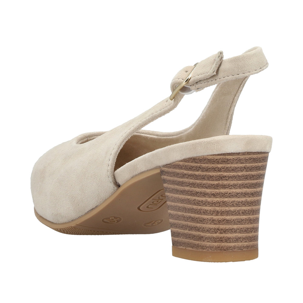 RIEKER 44651-60 czółenko wolna pięta KREMOWE • Rozm. D.: 39