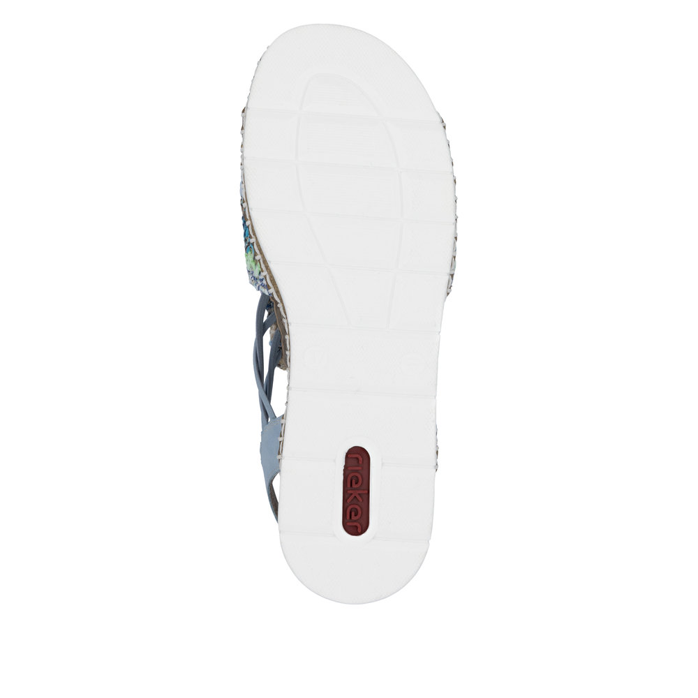 RIEKER sandały V1241-91 Niebieskie MIX • Rozm. D.: 38