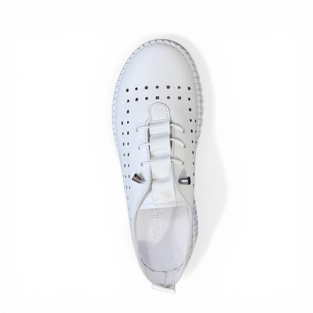 SOKOLSKI OG 4001 PÓŁBUTY AŻUROWE BIAŁE • Rozm. D.: 41