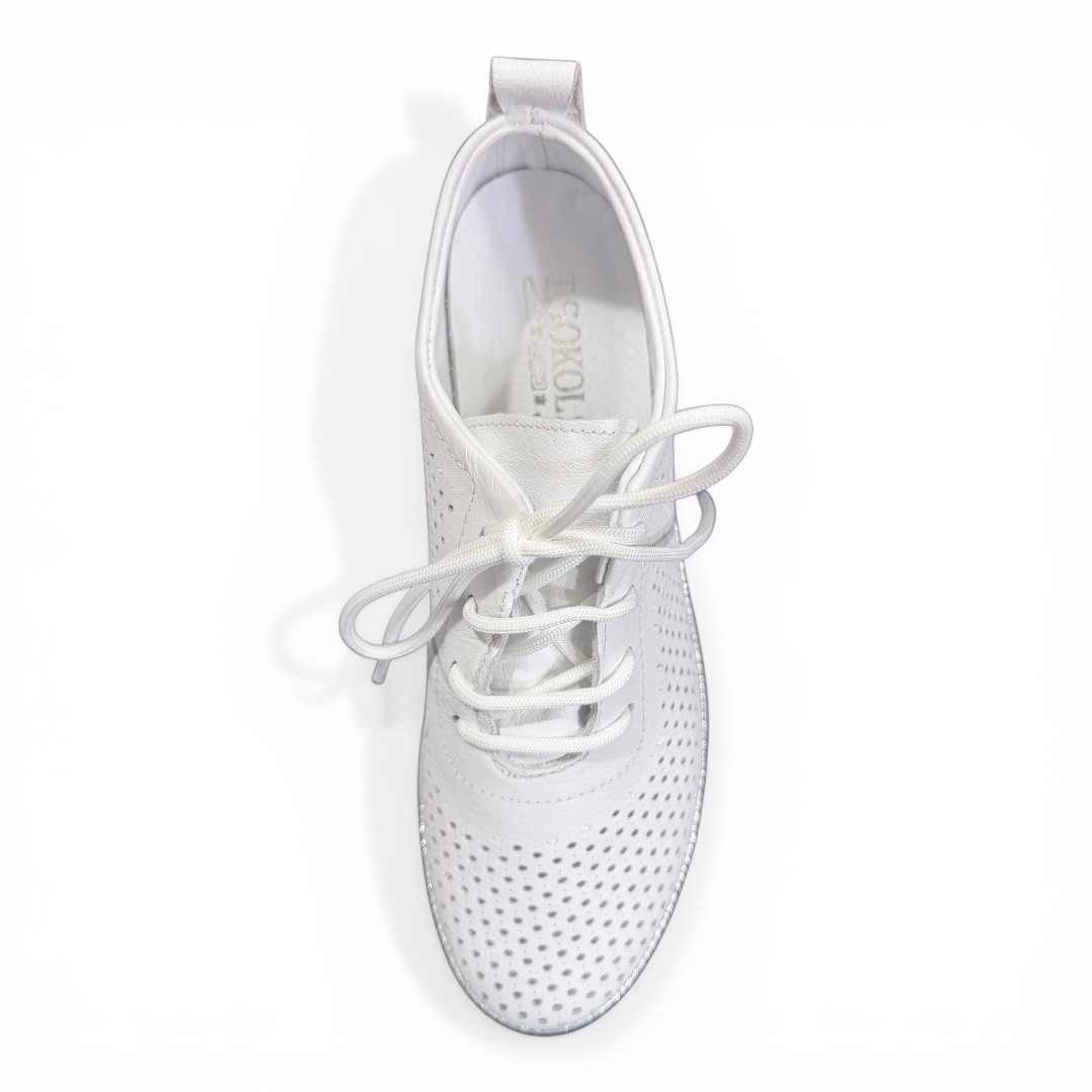 SOKOLSKI AMI W26-150 półbut ażur biało-srebrny • Rozm. D.: 38