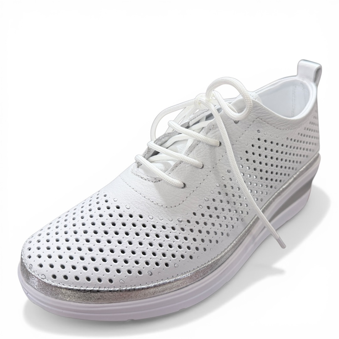 SOKOLSKI AMI W26-150 półbut ażur biało-srebrny • Rozm. D.: 41