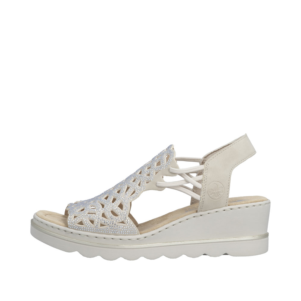 RIEKER 67465-62 SANDAŁ NA KOTURNIE IMBIROWE • Rozm. D.: 40