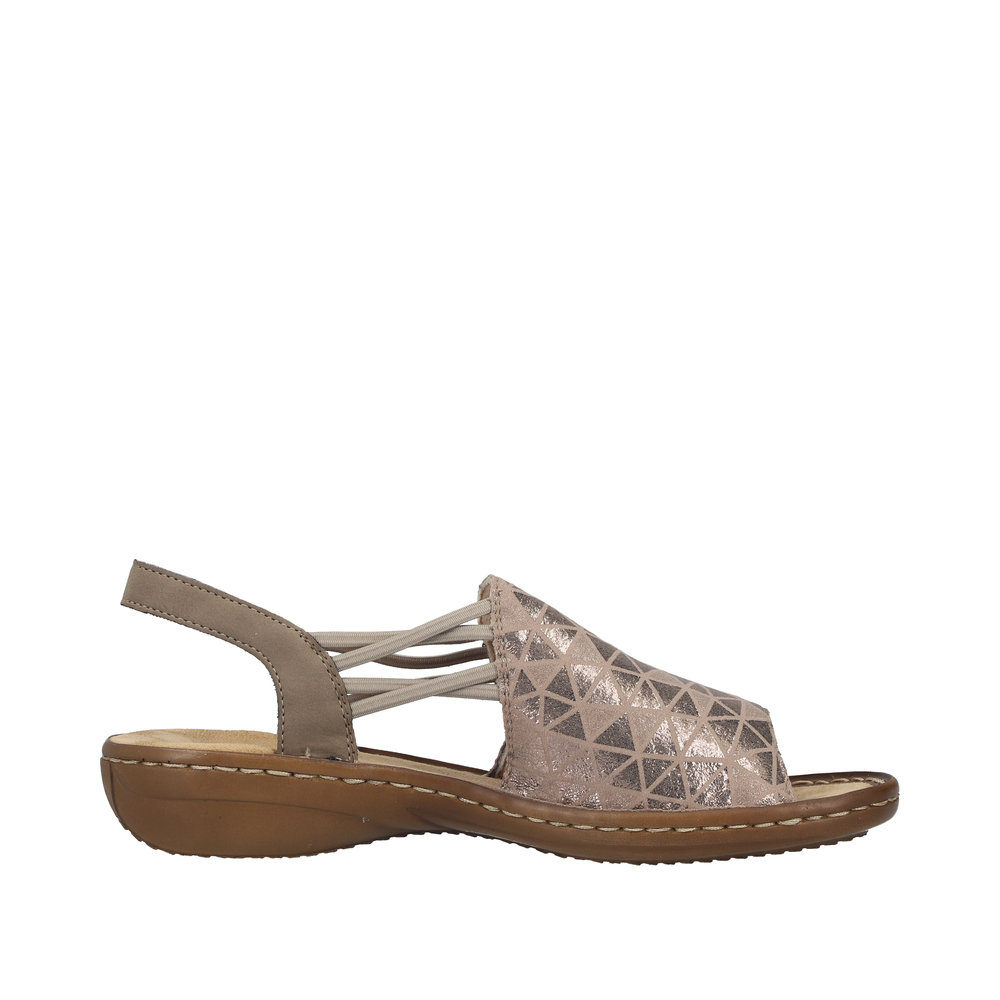 RIEKER 608D1-60 SANDAŁKI BEŻOWE • Rozm. D.: 40