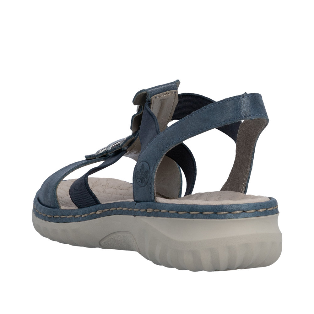 RIEKER 60452-12 SANDAŁKI NIEBIESKIE • Rozm. D.: 41