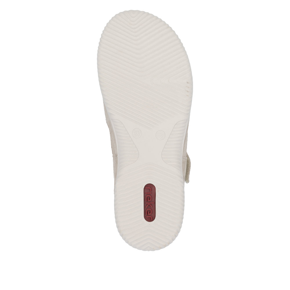 RIEKER V7474-60 SANDAŁY KRYTA PIĘTA BEŻOWE • Rozm. D.: 36