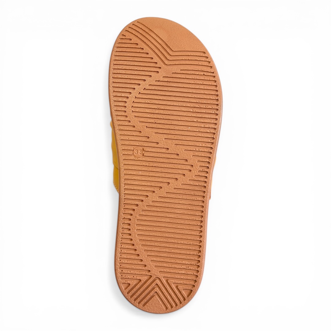 RAVINI sandał 030-351-3846 KLAPKI NA KOTURNIE ŻÓŁTE • Rozm. D.: 40