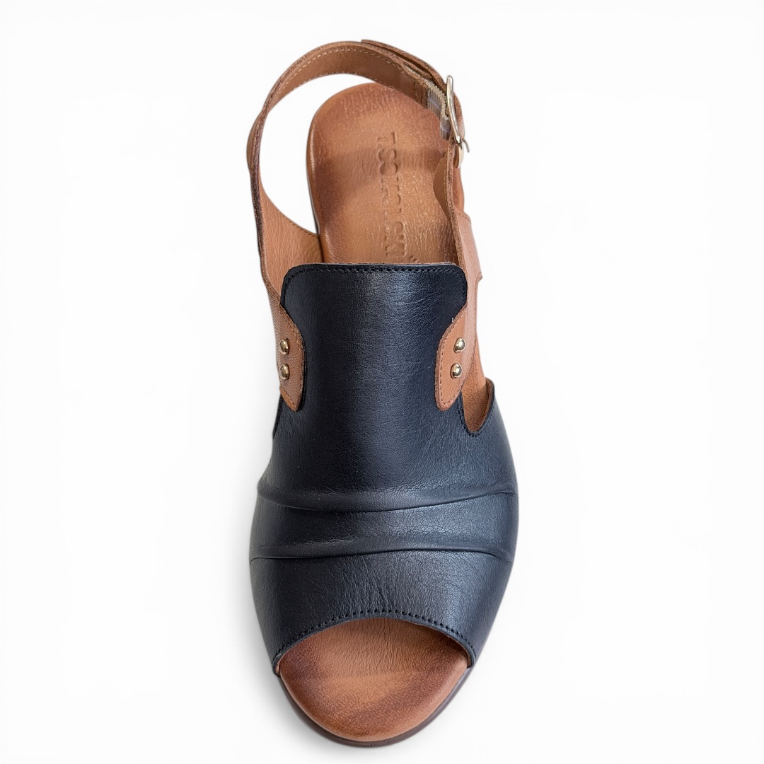 SOKOLSKI MIR L26-711 SANDAŁKI CZARNO -KONIAKOWE • Rozm. D.: 36