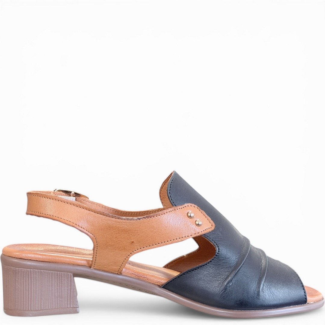 SOKOLSKI MIR L26-711 SANDAŁKI CZARNO -KONIAKOWE • Rozm. D.: 39