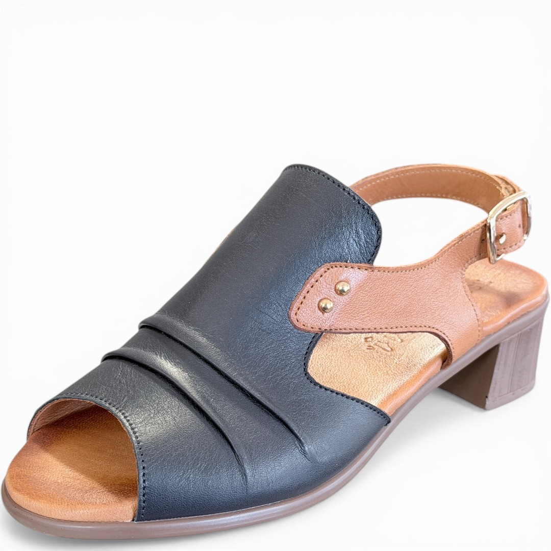 SOKOLSKI MIR L26-711 SANDAŁKI CZARNO -KONIAKOWE • Rozm. D.: 40