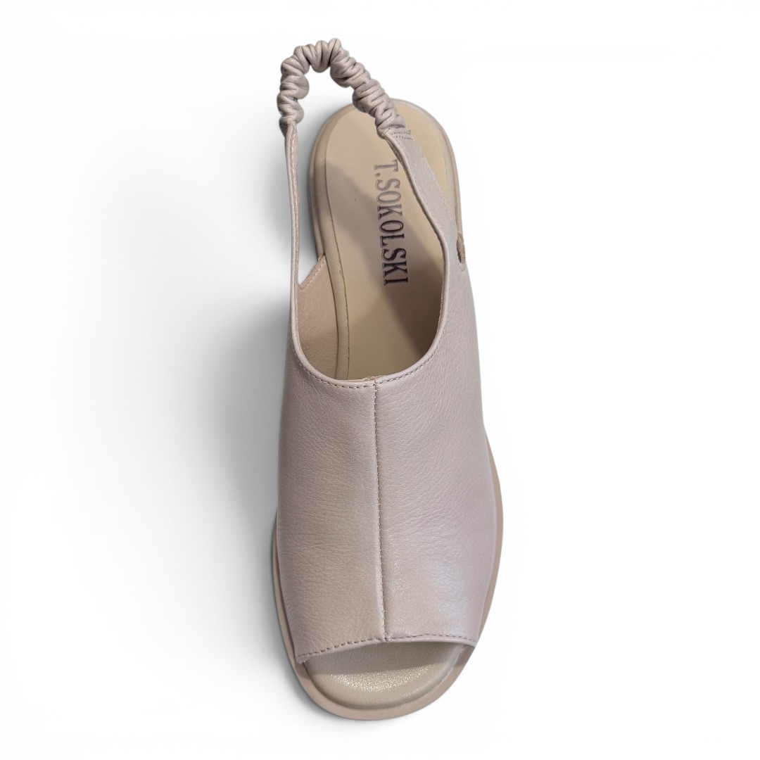 SOKOLSKI AN W26-407 SANDAŁY NA KOTURNIE BEŻOWE • Rozm. D.: 36