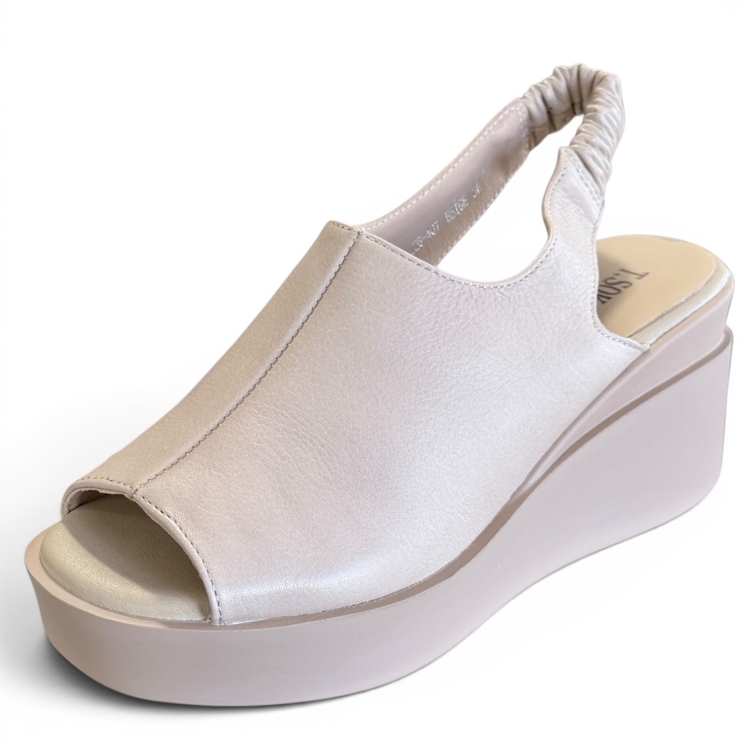 SOKOLSKI AN W26-407 SANDAŁY NA KOTURNIE BEŻOWE • Rozm. D.: 39