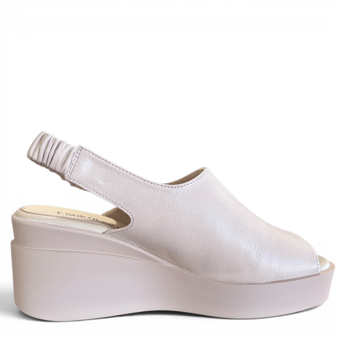 SOKOLSKI AN W26-407 SANDAŁY NA KOTURNIE BEŻOWE • Rozm. D.: 40