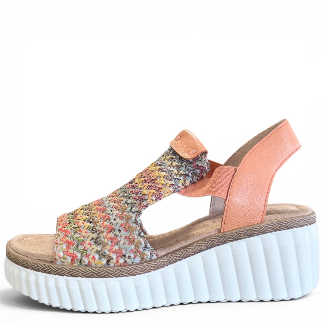 SOKOLSKI AN L26-408 SANDAŁY NA KOTURNIE ORANGE COMB • Rozm. D.: 40