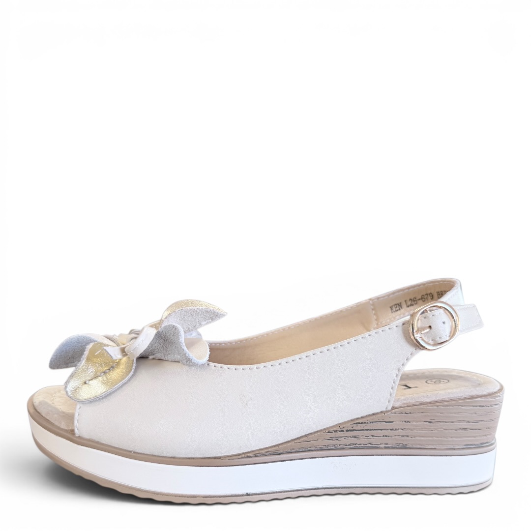 SOKOLSKI KEN L26-679 SANDAŁ NA KOTURNIE BEŻOWY • Rozm. D.: 37