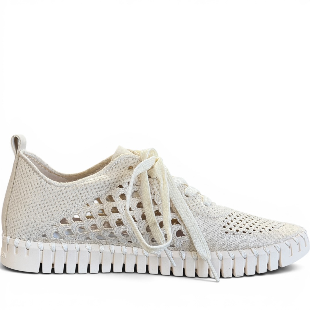 ILSE JACOBSEN TULIP EMROIDERY SNEAKERSY BEŻOWE • Rozm. D.: 41