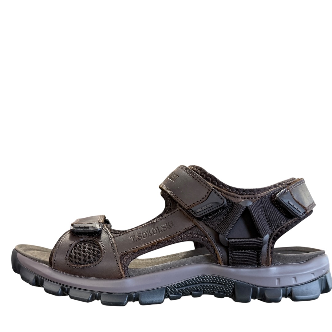 SOKOLSKI KEN L26-664 SANDAŁ MĘSKI BRĄZOWY • Rozm. M.: 46