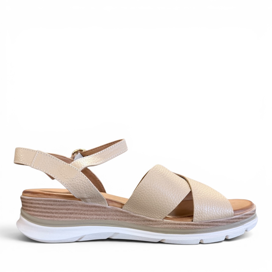 SOKOLSKI MET 104-0632 SANDAŁ NA KOTURNIE CAMEL • Rozm. D.: 36