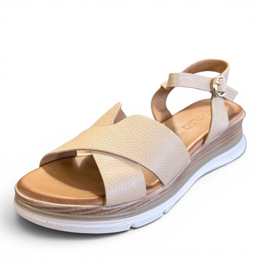 SOKOLSKI MET 104-0632 SANDAŁ NA KOTURNIE CAMEL • Rozm. D.: 40