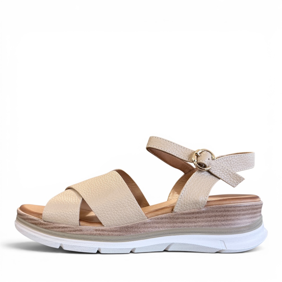 SOKOLSKI MET 104-0632 SANDAŁ NA KOTURNIE CAMEL • Rozm. D.: 41