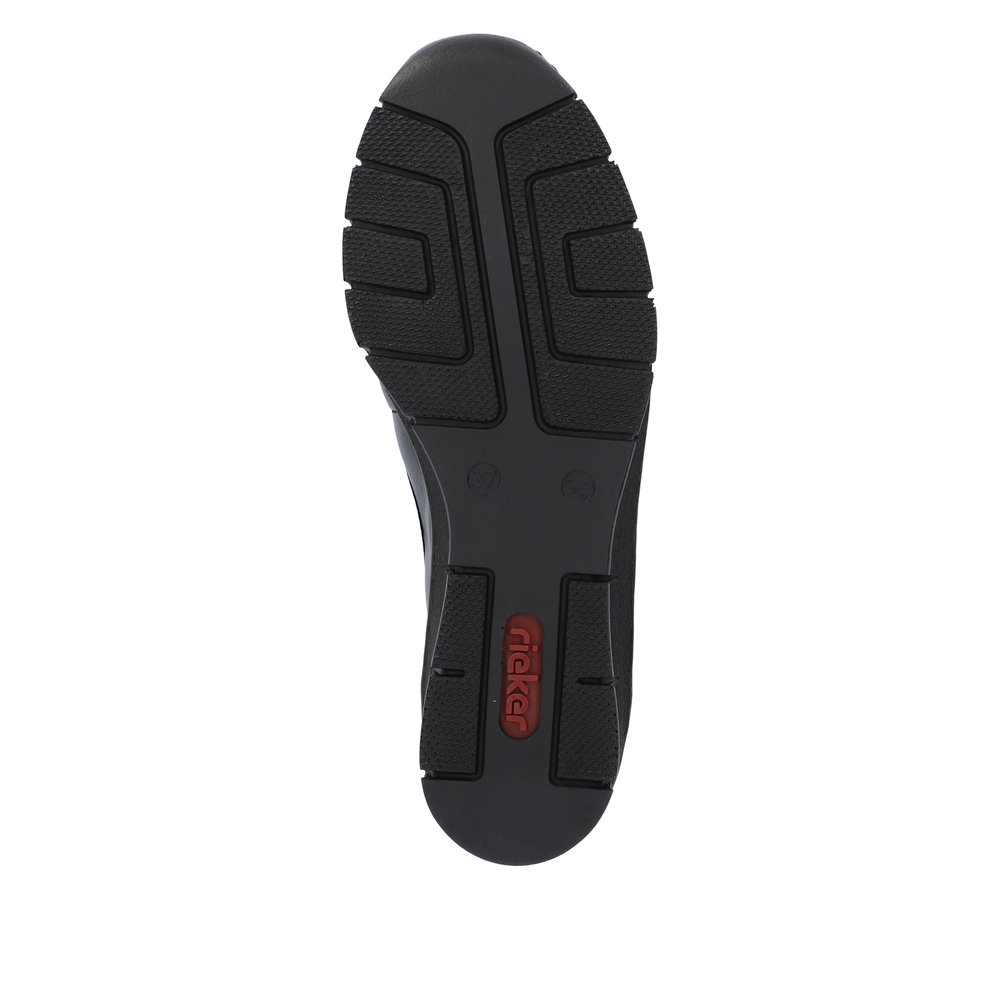 RIEKER 53755-00 CZARNE CZÓŁENKO NA KOTURNIE • Rozm. D.: 40
