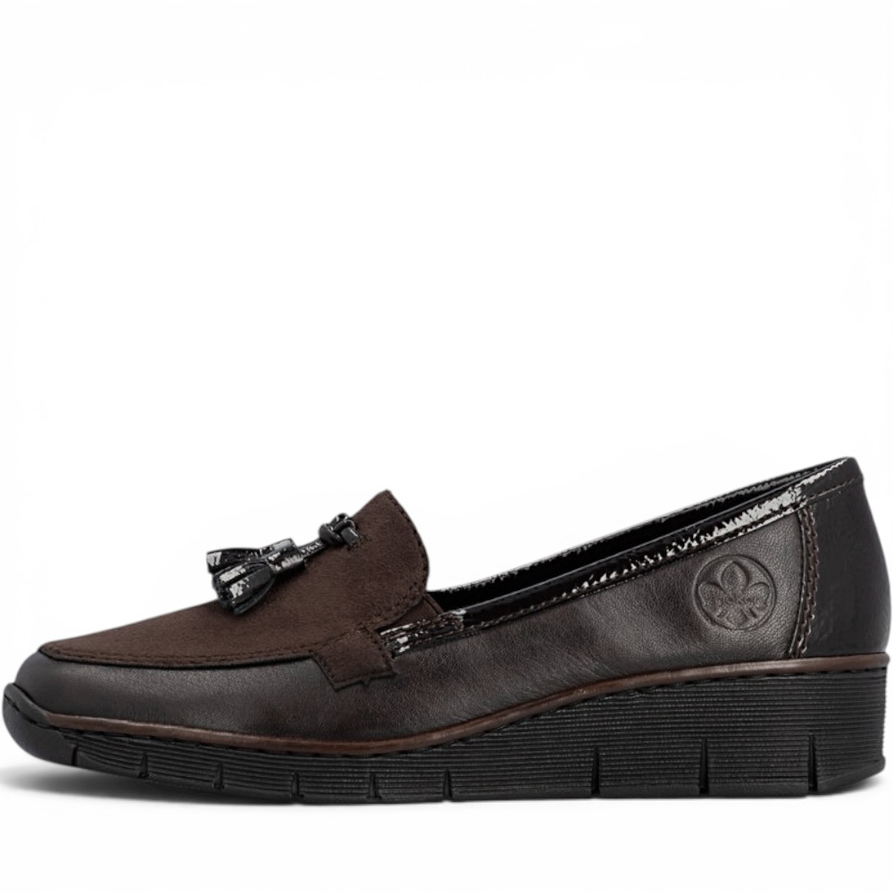 RIEKER 53771-25 MOKKA MOKASYN NA KOTURNIE • Rozm. D.: 34