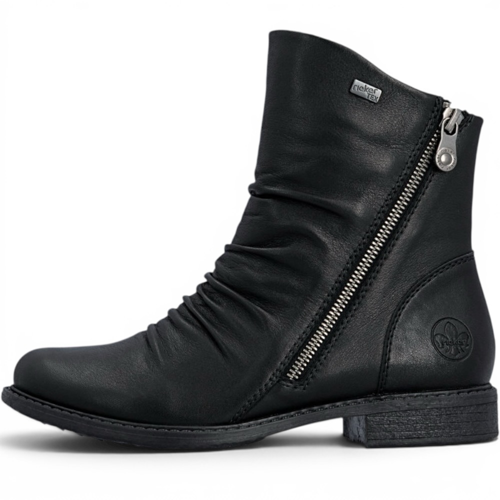 RIEKER 74853-00 CZARNY BOTEK • Rozm. D.: 39