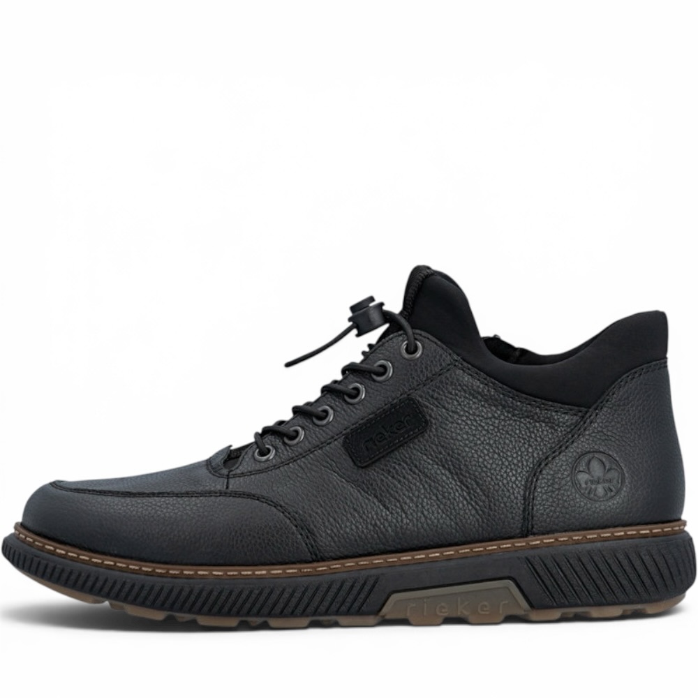 RIEKER B3356-00 MĘSKI SNEAKERS CZARNY • Rozm. M.: 41