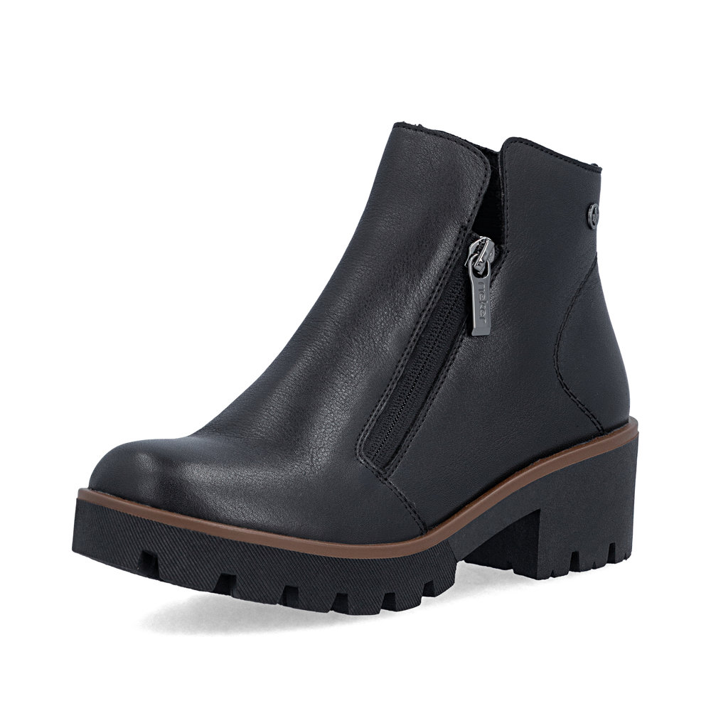 RIEKER 79254-00 CZARNY BOTEK • Rozm. D.: 36