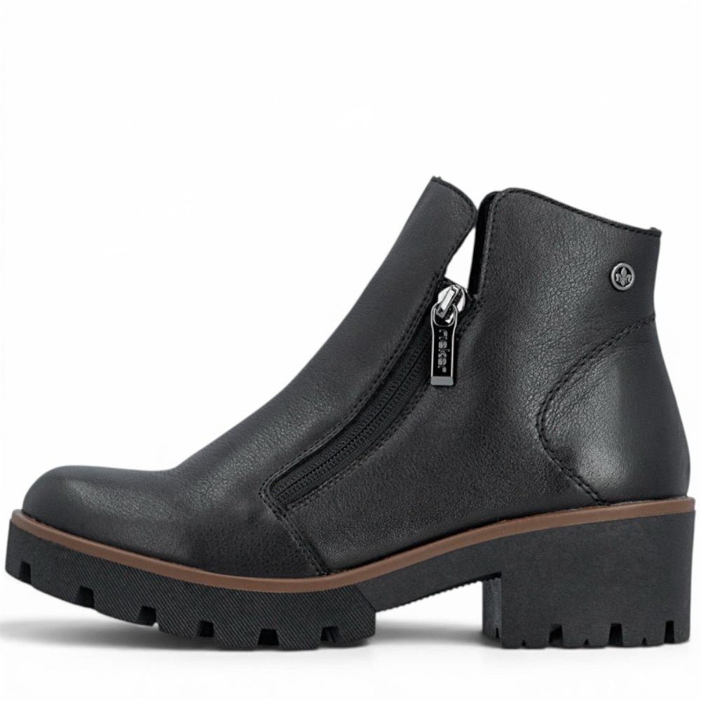RIEKER 79254-00 CZARNY BOTEK • Rozm. D.: 37