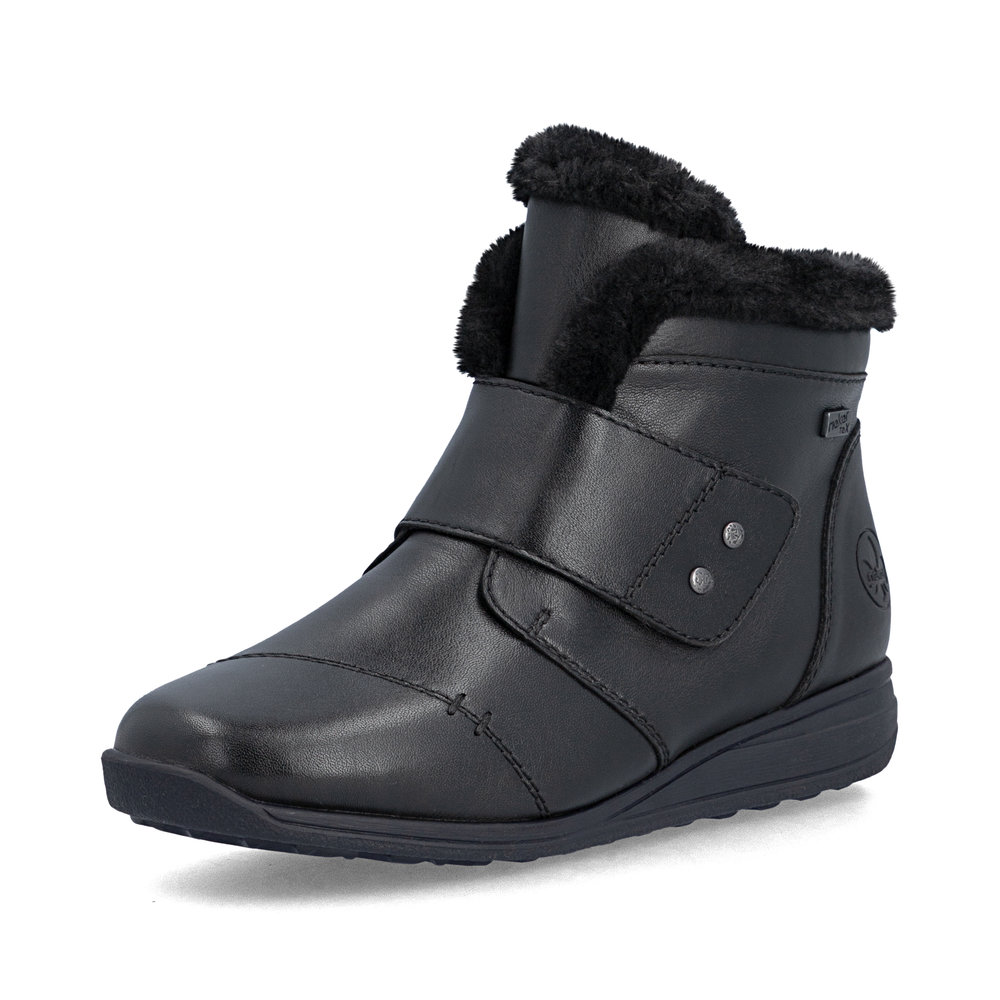 RIEKER 47268-00 botek ciepły wodoodporny CZARNY • Rozm. D.: 38