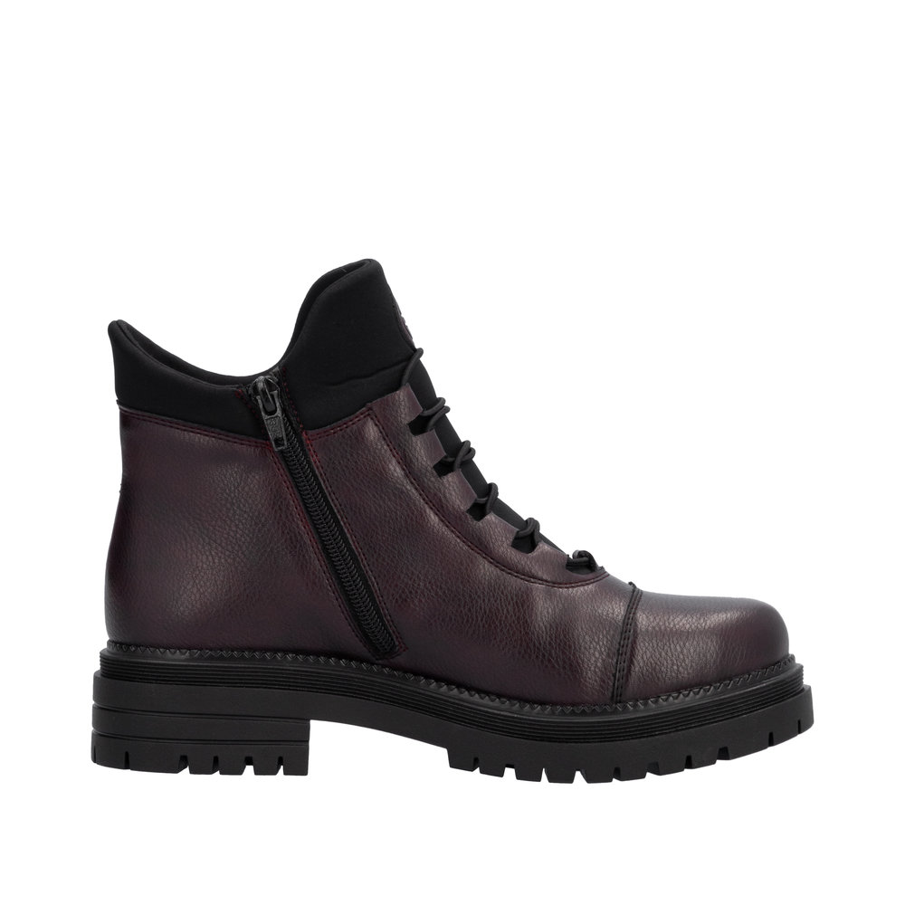 RIEKER Y3163-35  BORDOWO - CZARNE • Rozm. D.: 38