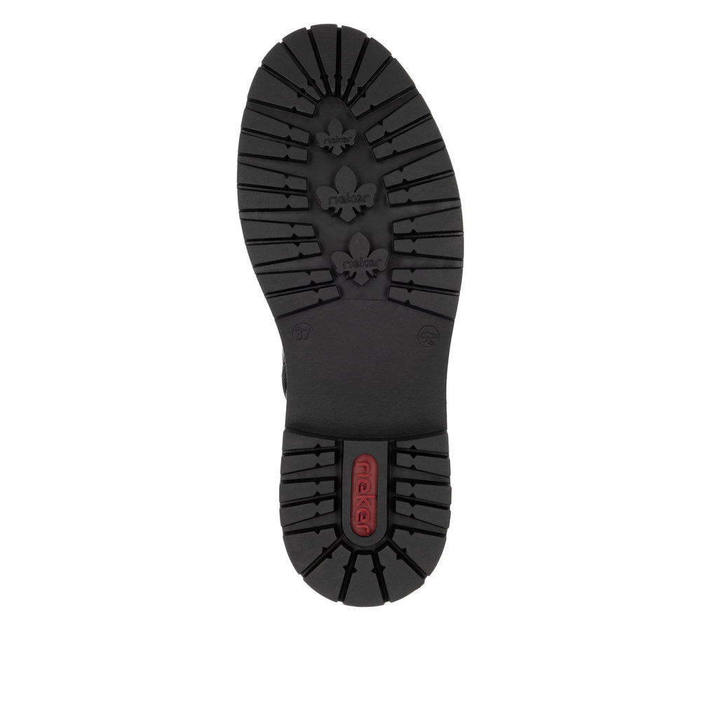 RIEKER Y3163-35  BORDOWO - CZARNE • Rozm. D.: 40
