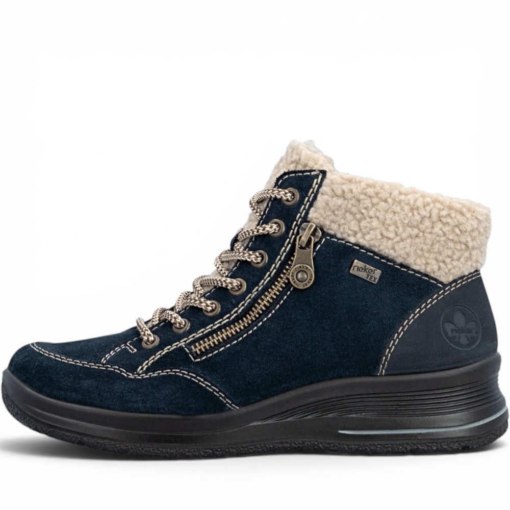 RIEKER L7701-14 TRAPEREK wodoodporny GRANATOWY • Rozm. D.: 37