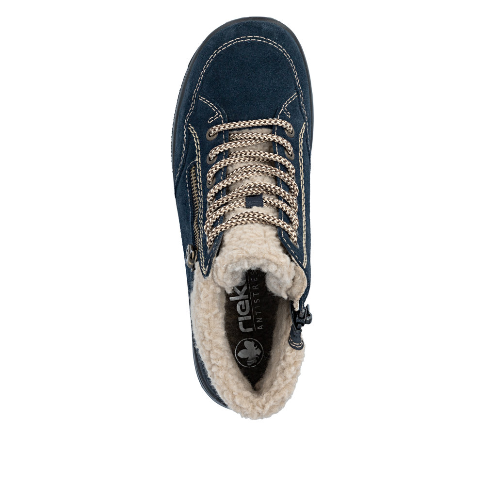 RIEKER L7701-14 TRAPEREK wodoodporny GRANATOWY • Rozm. D.: 38