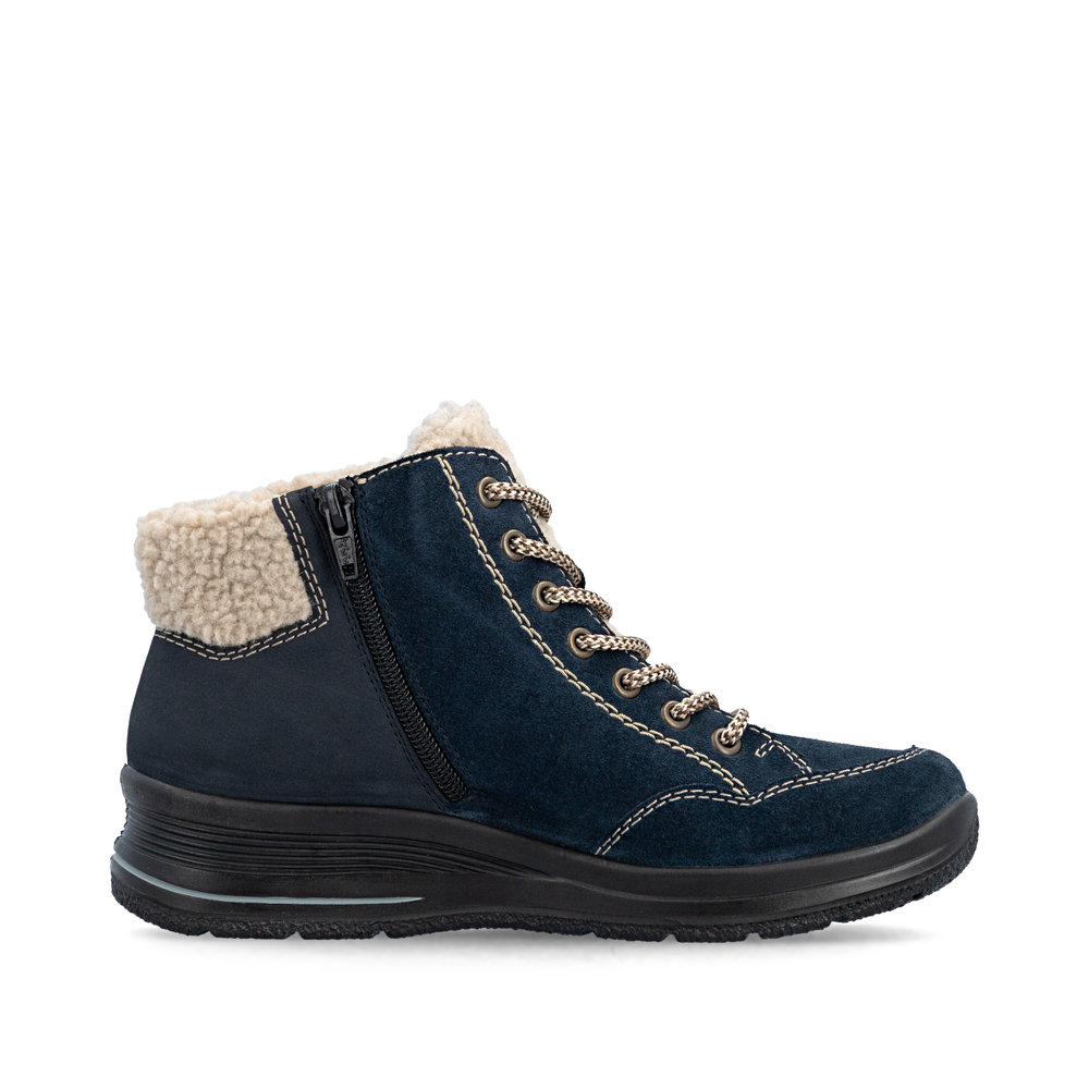RIEKER L7701-14 TRAPEREK wodoodporny GRANATOWY • Rozm. D.: 38