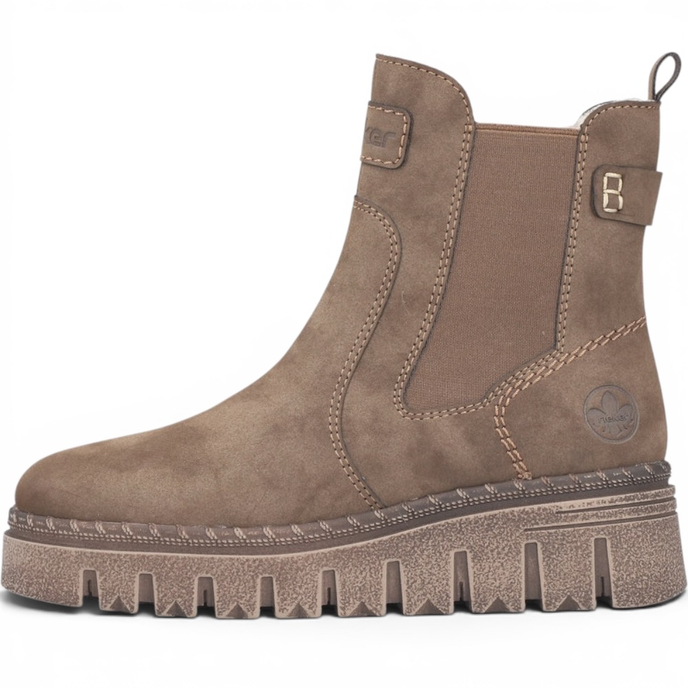 RIEKER Z8960-25 BOTEK CIEMNY BEŻ • Rozm. D.: 39