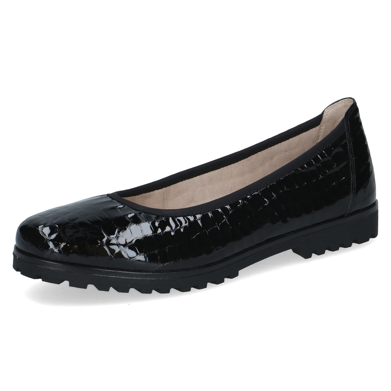 CAPRICE 9-22151-45-014 BALERINY CZARNE CROCO • Rozm. D.: 39