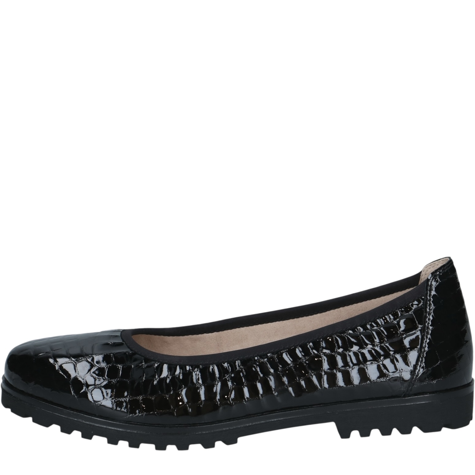 CAPRICE 9-22151-45-014 BALERINY CZARNE CROCO • Rozm. D.: 39