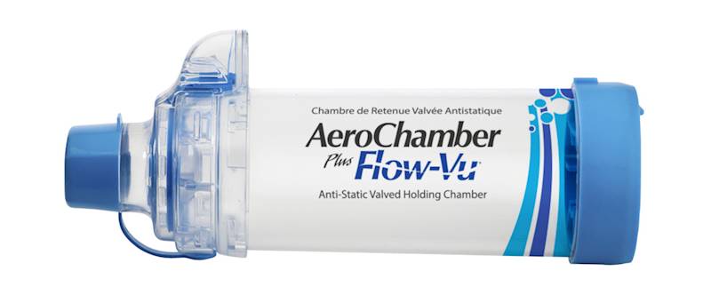 Aerochamber Plus FLOW VU ustnik dorośli i dzieci od 5 roku - niebieska