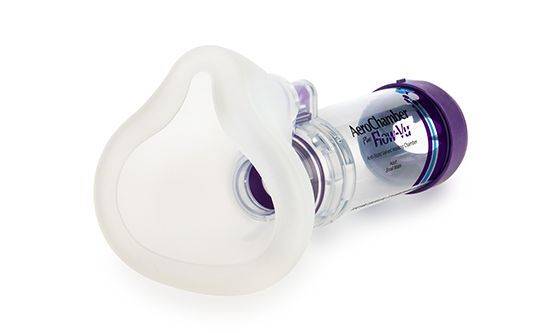 Komora inhalacyjna Aerochamber Plus FLOW VU mała maska - fiolet