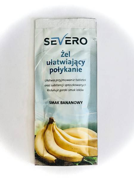 Żel ułatwiający połykanie tabletek smak banan - saszetka 8ml