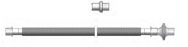Obwód oddechowy z zastawką przeciekową WILAsilent 2 oraz filtrem antybakteryjnym (BTS8072 - Breathing set, unheated, single limb, passive valve - Ø22 mm, 180 cm)