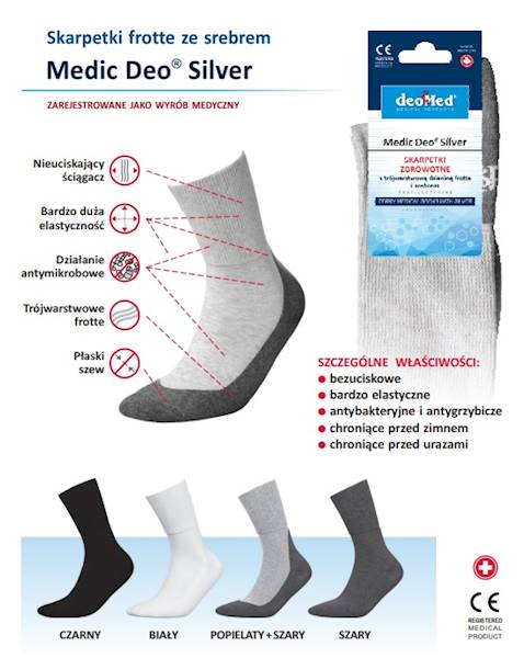 Skarpetki Medic Deo Silver - DeoMed - 38/40
