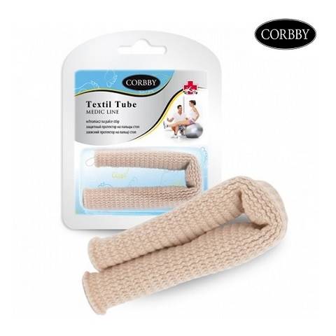 Ochraniacz na palce stóp Textil Tube S - Corbby