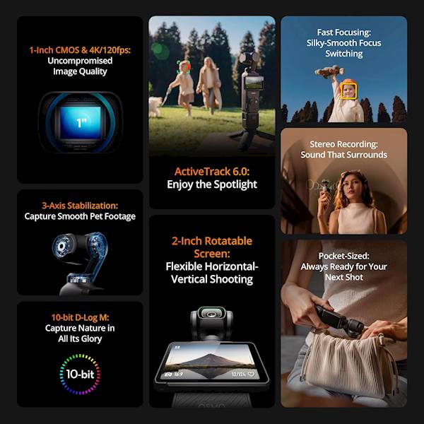 DJI KAM.SPORTOWA OSMO POCKET 3 CREATOR COMBO