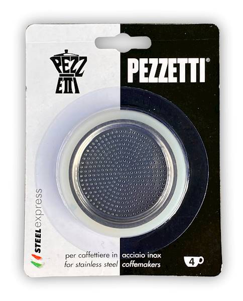 Uszczelki Pezzetti 2szt+sitko Stal 4Tz.