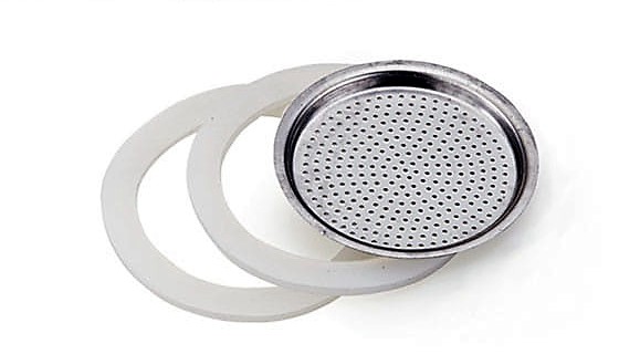 Uszczelki Pezzetti 2szt+sitko Stal 4Tz.