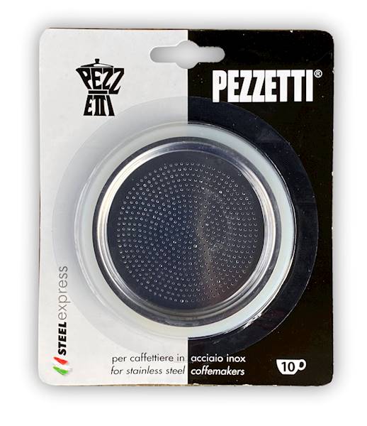 Uszczelki Pezzetti 2szt+sitko Stal 10Tz.